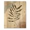 Designart - Botanical Minimalist Leaf In Earth Tones I - Modern Print on Natural Pine Wood